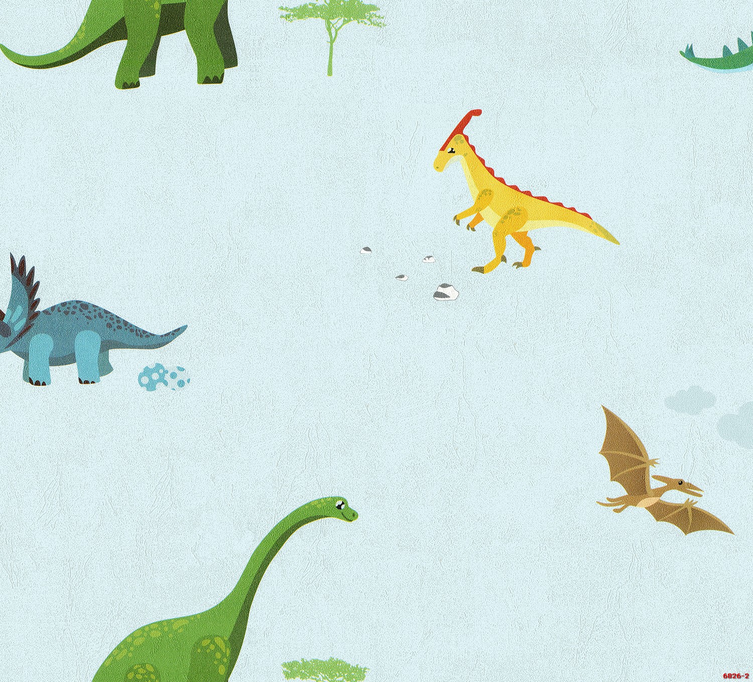 Giấy dán tường phòng trẻ em hình khủng long Albany 6826-2